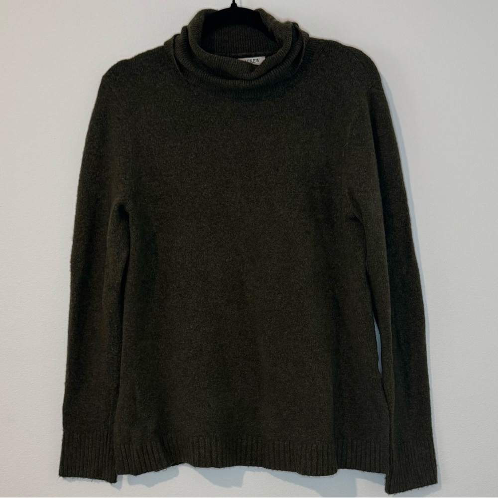 J.Crew Extra-Soft Funnel Neck Sweater Olive Green Women’s Medium